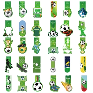 Lot de 30 marque-pages magnétiques sur le thème du football avec motifs créatifs variés