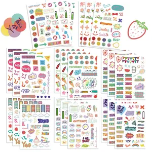 Autocollants de Planificateur Dessinés à la Main de Bande Dessinée Imperméable PVC Stickers Décoratifs Pour Journal DIY