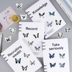 Pegatinas de mariposas a tinta con estilo tradicional para decoración de álbumes