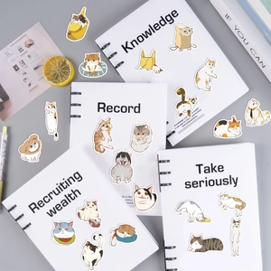 50er Pack Cartoon Katzen Doodle Aufkleber zur Dekoration von Laptops und Notizbüchern