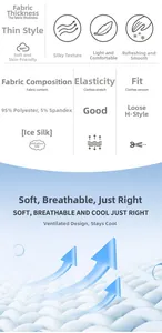 Infographic showing 95% polyester fabric details and breathable H-line fit for pajamas