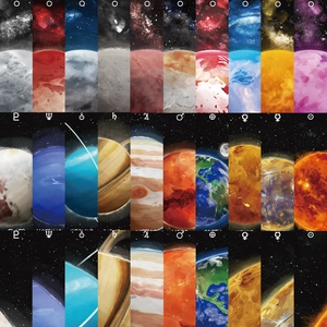 30pcs artistic solar system planet stickers for scrapbooking and DIY creative decoration