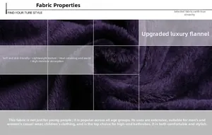 Close-up of thick purple flannel fabric showing soft texture and thermal density