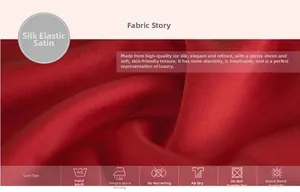 Detailed texture of luxury red silk satin fabric with elegant drape and high luster
