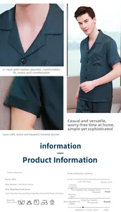 Detail view of dark green pajama set featuring square texture and relaxed collar design