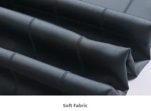 Detailed close-up of dark grey plaid silk fabric showing soft texture and weaving