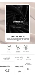 Detail of black silk satin fabric texture with natural drape and loose H-line fit