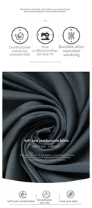 Detail of dark grey breathable knitted fabric with smooth texture and high elasticity