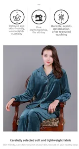 Detail of soft velvet pajamas showing vertical stripe texture and contrast piping