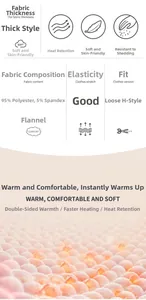 Detailed view of warm flannel fabric texture with thermal material specifications
