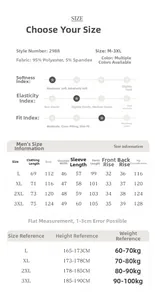 Size chart for silk pajama set showing detailed measurements and material information
