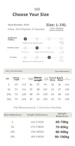 Size chart for men's silk satin pajama set with detailed garment measurements and fit guide