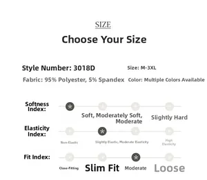 Guide des tailles de pyjama avec détails du tissu 95 pour cent polyester et 5 pour cent élasthanne