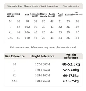 Tableau des tailles détaillé pour pyjama en soie femme avec mesures et poids