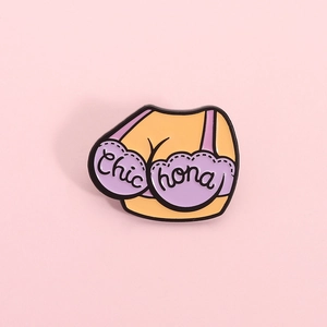 Funny Cartoon Lingerie Torso Enamel Pin Personalized Zinc Alloy Chic Hona Lacquer Brooch Jewelry For Women Backpack Decor