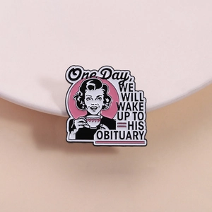 Vintage Enamel Brooch Zinc Alloy Character Badge Retro Female Portrait Lapel Pin For Clothes Bags Backpacks Jewelry Gift
