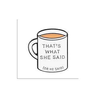 Detailed size specifications of the World's Best Boss coffee cup enamel lapel pin badge