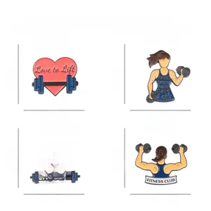 Guide détaillé des tailles et poids pour broches de fitness colorées en émail et alliage