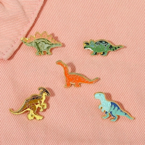 Ensemble de Broches en Émail Dinosaure de Dessin Animé Pins de Revers Animal en Alliage Pour Femmes Hommes Badges Dinosaure