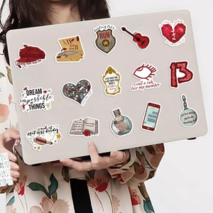 50pcs Taylor Red album aesthetic waterproof stickers for laptop and luggage decoration