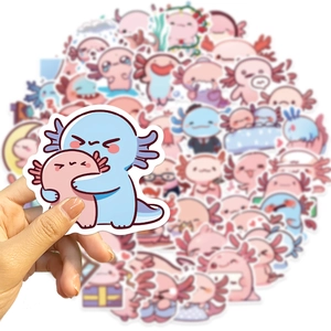 50 autocollants axolotl mignons imperméables pour ordinateur et déco papeterie DIY