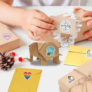 Detailed nurse life stickers applied on envelopes and gift boxes for healthcare heroes