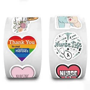 Healthcare hero nurse life decorative sticker rolls for scrapbooks and envelope sealing