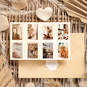 Set van 52 beige esthetische waterdichte stickers voor scrapbooking en decoratie