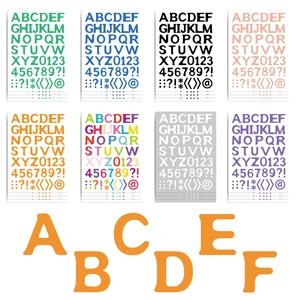 Waterproof cartoon alphabet and number sticker set for DIY scrapbooking and planners