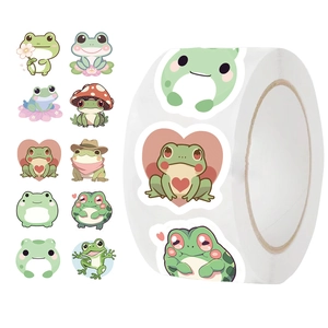 Autocollants en Papier Washi Grenouille Dessin Animé pour Scrapbooking DIY Journal Étiquettes Adhésives Décoratives Enfant