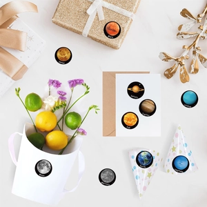 Solar system planet stickers roll with 500 decorative cosmic labels for stationery