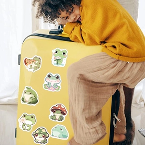 Waterproof cute frog graffiti stickers set for luggage and laptop decoration