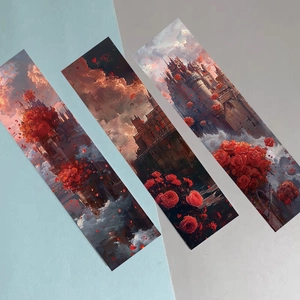 Lot de 30 marque-pages romantiques rose et château pour journaux créatifs et DIY
