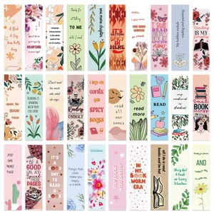 Minimalist Paper Bookmarks Aesthetic Floral Inspirational Quotes Reading Lovers Art Supplies DIY Journaling Cardstock Markers