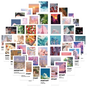 50 pieces of aesthetic ins style waterproof stickers for DIY laptop and guitar decoration
