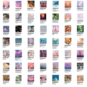 Set of 50 aesthetic English graffiti stickers for laptop and guitar DIY decoration