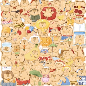 Cartoon Capybara Stickers Waterproof PVC Vinyl Decals For Laptop Luggage Guitar Water Bottle DIY Decorative Stickers Kids Teens Gift