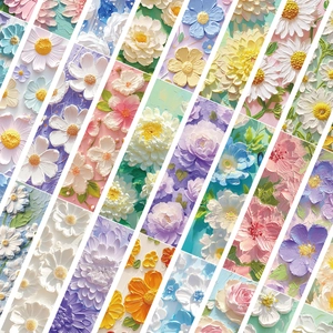 Segnalibri Artistici a Olio con Fiori Stile Vintage Impasto in Cartoncino Bianco Segnapagina per Lettura Cancelleria Regalo Studenti