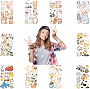 Cartoon animal temporary tattoos for kids with colorful panda and koala hand-drawn designs