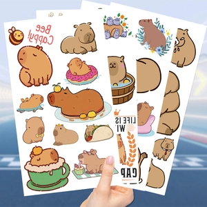 Autocollants de capybara mignons et étanches pour cadeaux de fête pour enfants