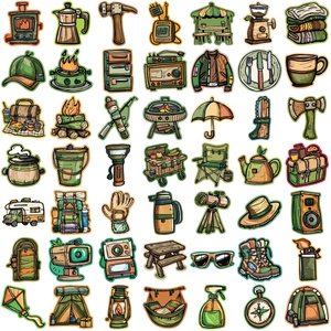 50 pieces of waterproof outdoor camping graffiti stickers for guitar and luggage decor