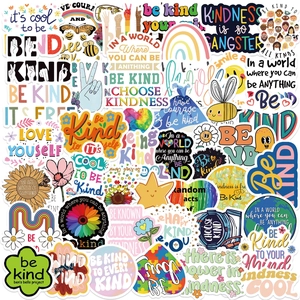 Be Kind Inspirational Quote Stickers Waterproof PVC Graffiti Decals DIY Decorative Sticker Pack For Laptop Water Bottle Guitar Luggage Positive Affirmations
