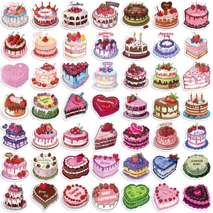 Set de 49 pegatinas de pasteles del zodiaco impermeables para decoración DIY de laptops