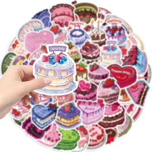 Detalle de pegatinas impermeables de pasteles del zodiaco para decoración DIY