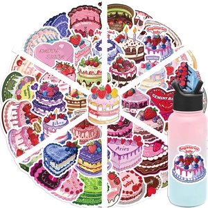 Pegatinas impermeables de tartas del zodiaco en una botella de agua degradada
