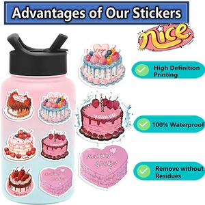 Pegatinas impermeables de pasteles del zodiaco para botellas con estilo de ilustración