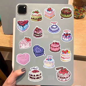 50 pegatinas de garabatos de pastel de corazón del zodiaco en una tableta para DIY