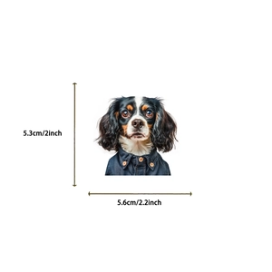 50pcs Cavalier King Charles Spaniel stickers for DIY crafts, size 5.6cm by 5.3cm