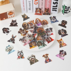 Set of 50 waterproof cartoon dog stickers for laptop and DIY scrapbooking decor