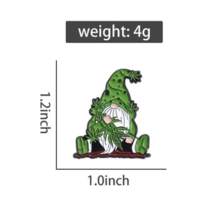 Détails du badge nain émaillé avec dimensions 1,2x1,0 pouce et poids de 4g